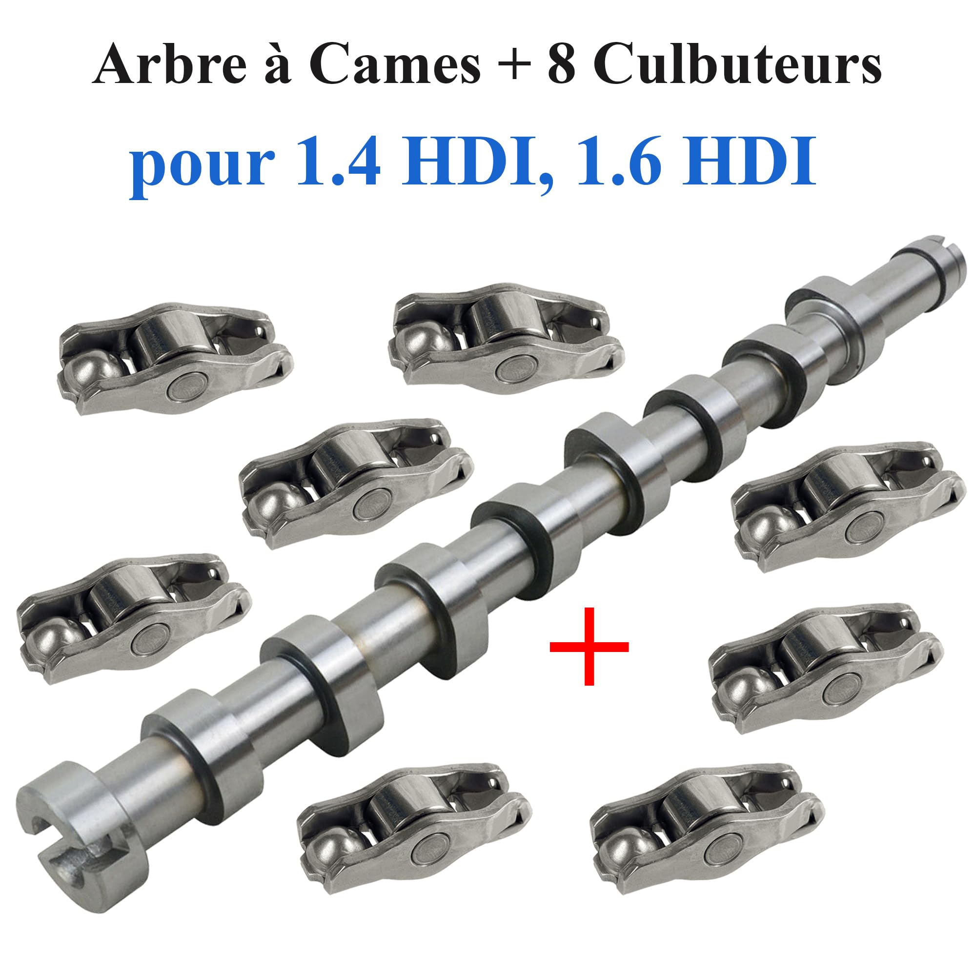 Partsline Kit arbre à cames + 8 culbuteurs pour moteur 1.6 HDi TDCi DV6 compatible avec Berlingo, C3, C4, 207, 208, 308, Partner - 0801.FC 2S6Q6564AA