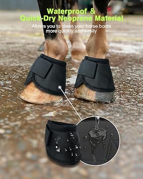 Hilltown Waterproof Bell Boots for Horses