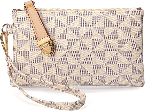 Women's Wristlet Handbags Clutch Purse Leather Cell Phone Wallet Handbag Credit Card Holder with Wrist Strap