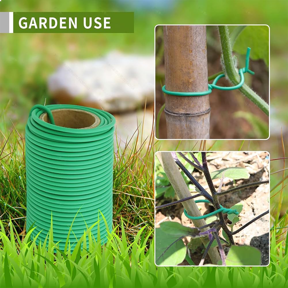 Filo di Tensione per Giardino, 100 m, Filo Attorcigliato per piante Rampicanti, Viti, Arbusti e