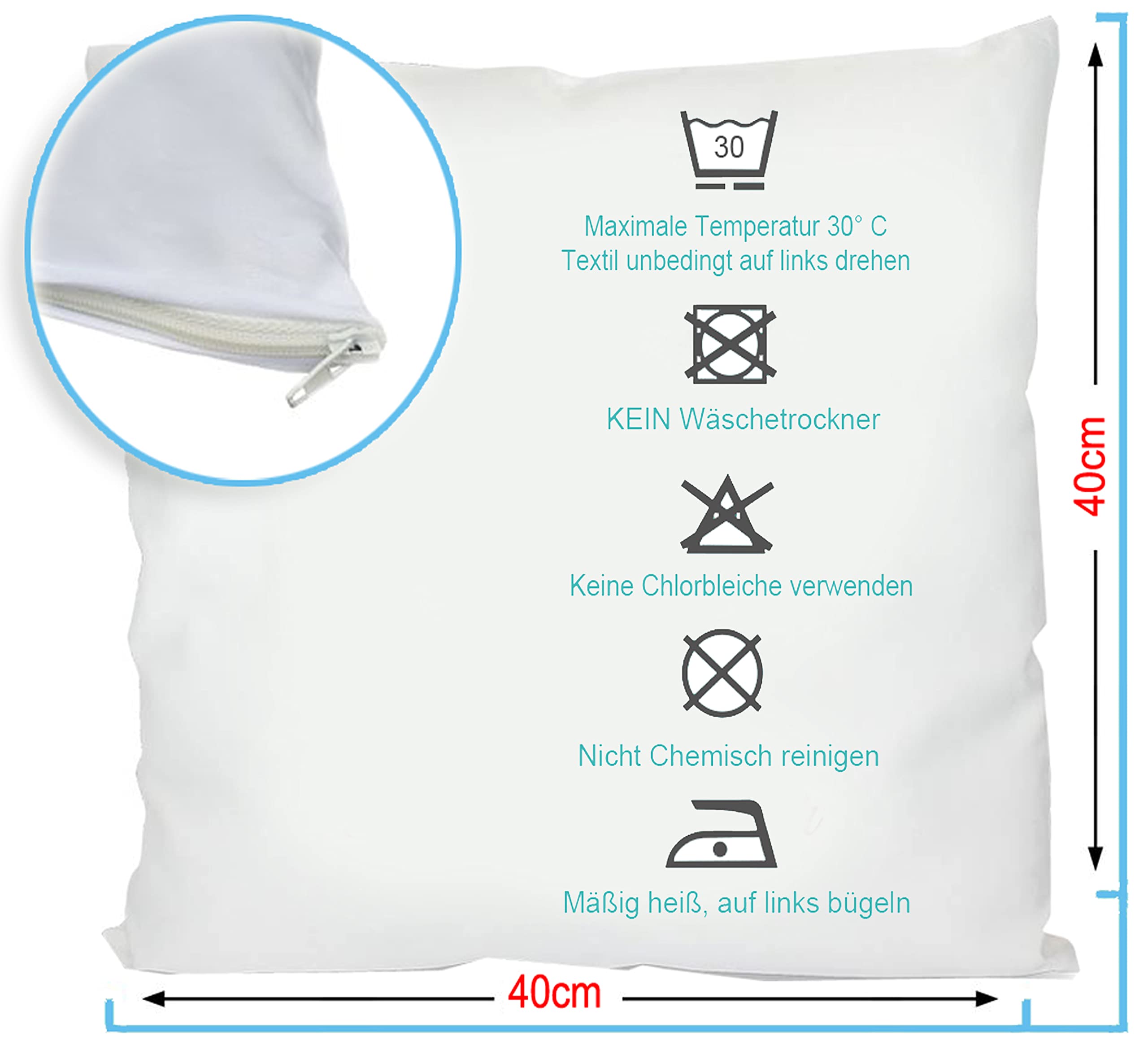 Personalisiertes Geburtskissen mit Namen und Geburtsdaten für Jungen und Mädchen inkl. Füllung 40x40cm | Foto Babykissen| bedrucktes Kissen | Geschenke zur Geburt, Taufe (Mädchen, mit Kissenfüllung)