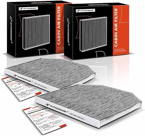 A-Premium Filtro de aire de cabina de 2 piezas con carbón activado compatible con Chevrolet Caprice 2011-2017, SS 2014-2017 y Pontiac G8 2008-2009,