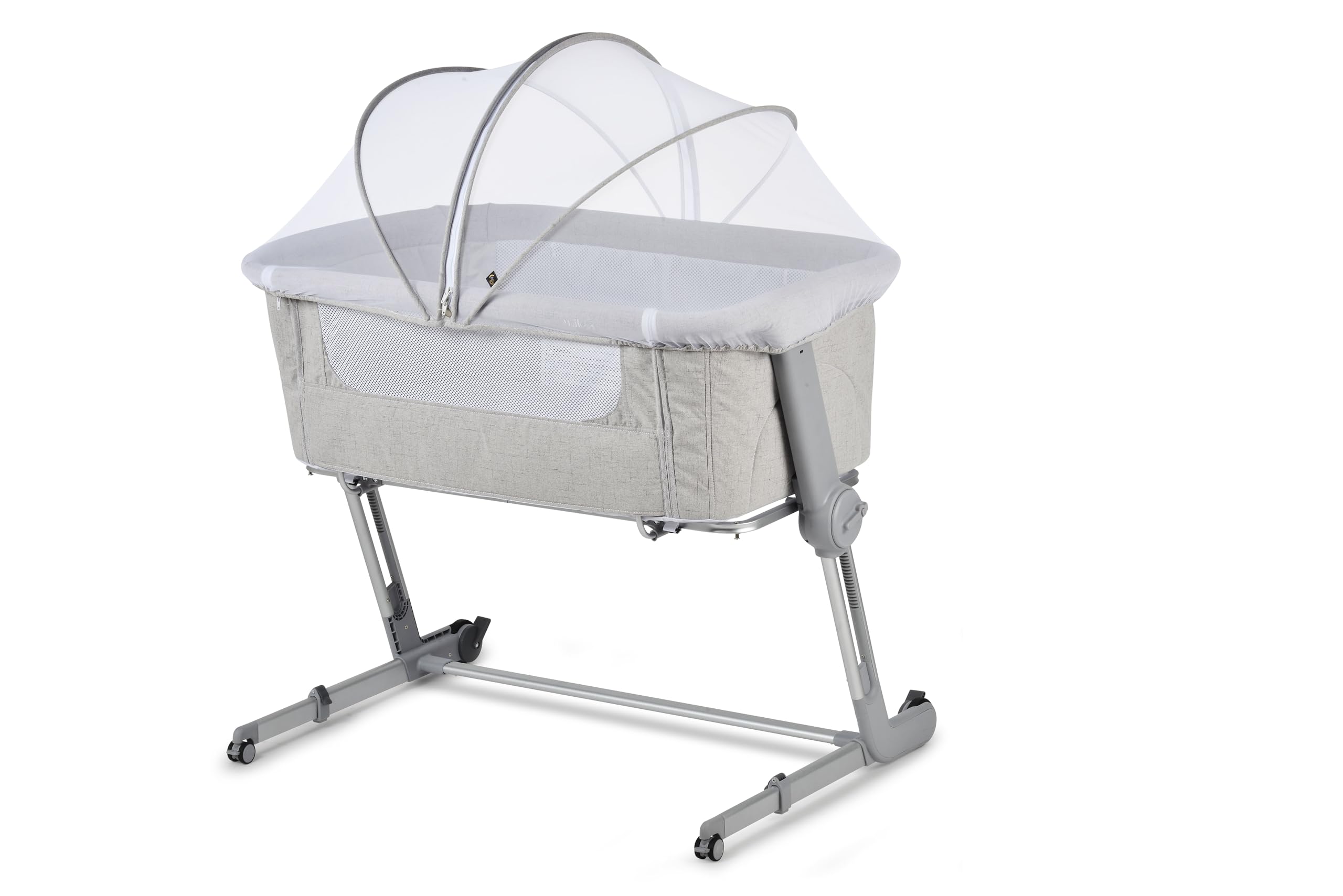 UniloveHug Me Plus 3-in-1 Baby Bedside Sleeper for Newborn, Shadow Gray