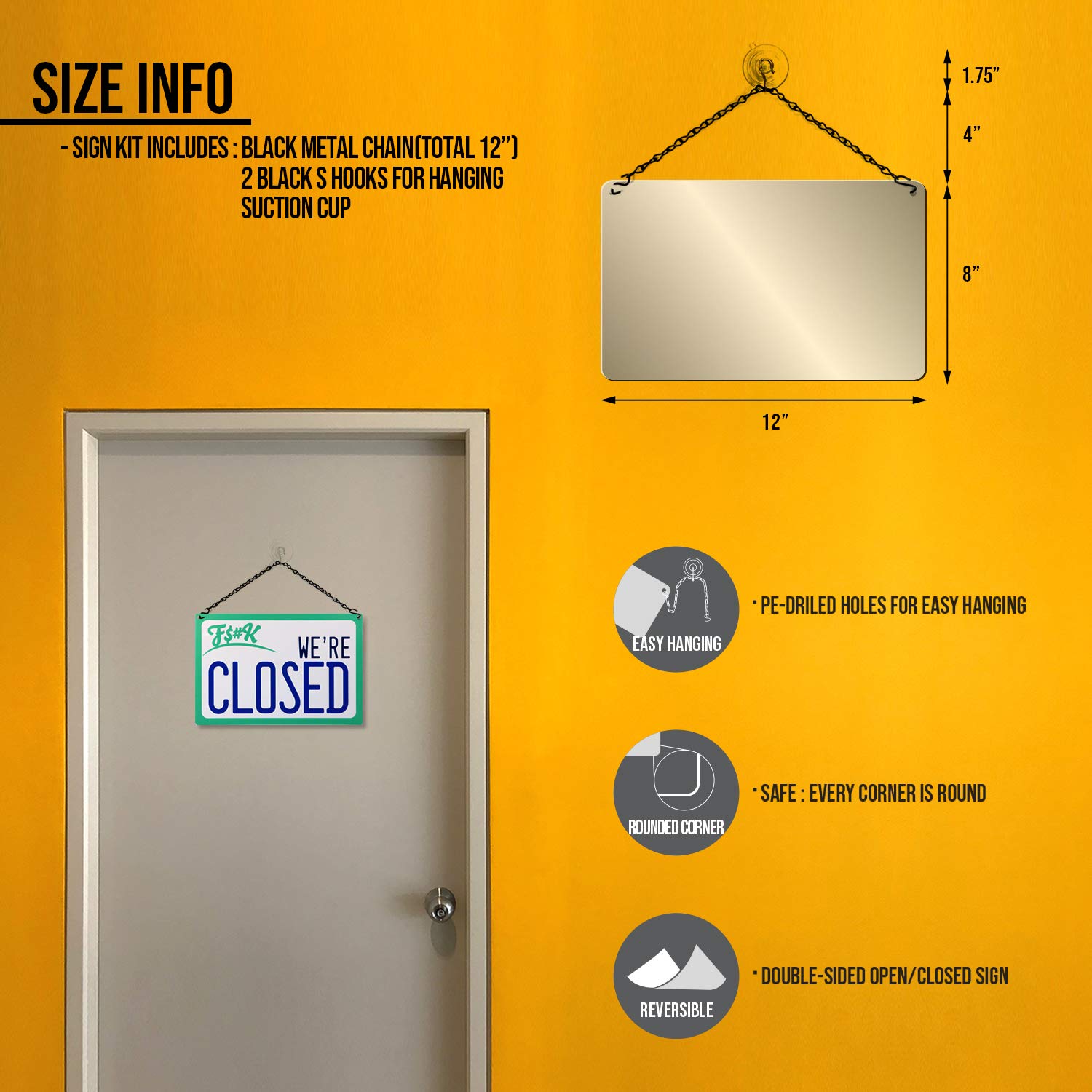 Amazon | 様々なオープンサイン オフィスアワーサイン 吸盤付き