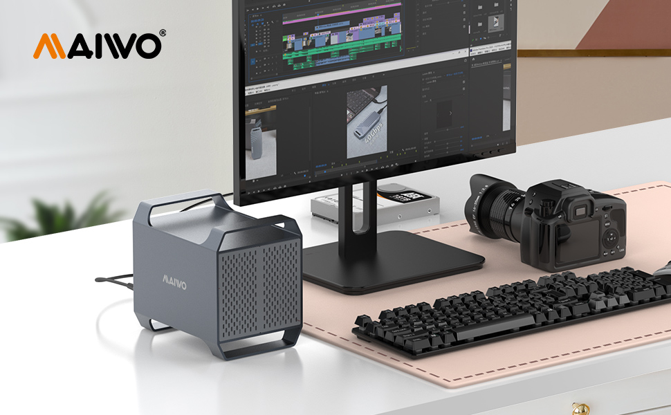 PC周辺機器 4-Bay External Hard Drive Enclosure Amazon.com: USB 4.0 (40Gbps) Type-C 8 Bay 2.5 Inch and 3.5