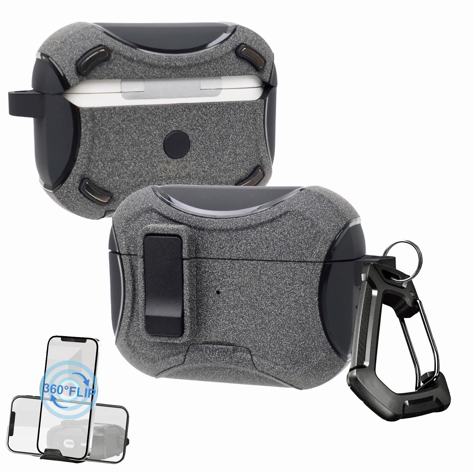 Oboe TPU Case for Apple AirPods Pro 2 (Grey-Black)
