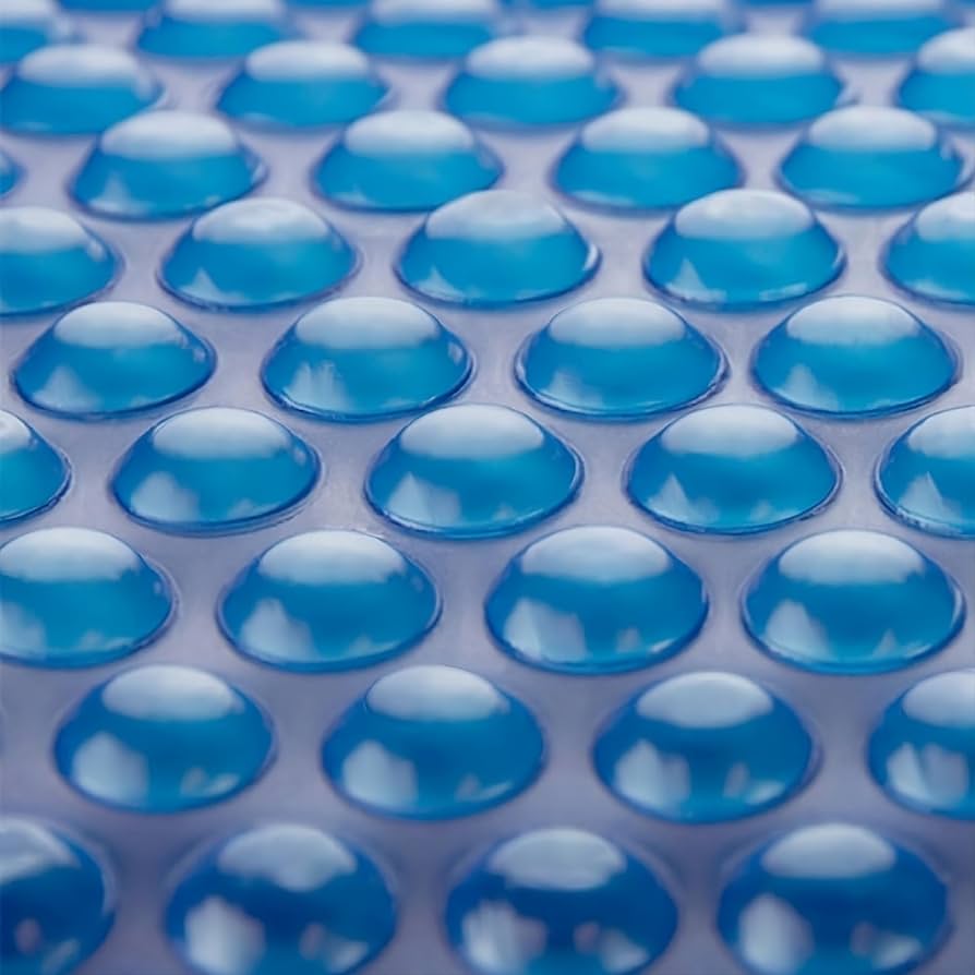 SunHeater Pool Solar Blanket - Heavy Duty Rectangular Pool Solar Cover With Bubbles Heat Transfer Solar Pool Heater For In Ground Swimming Pools Durable 12 Mil Thick Polyethylene 14 X 28 Feet