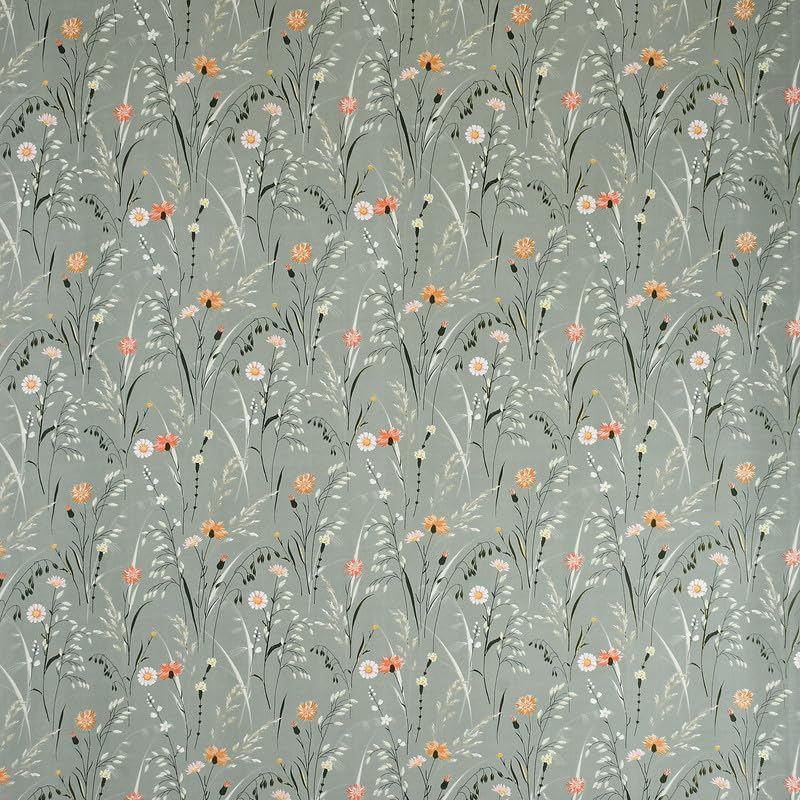 Image of NEW LEAF Cotton Fitted King Size Bedsheets with 2 Pillow Covers | Elastic Fitted | Wrinklefree | Ultrasoft |Winter Bedsheet 220 tc tc Floral | 710x72+10 Inches, Grey Rust