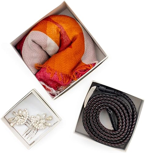 Miniatura 4 de Cajas de papel kraft reciclado fabricadas en Estados Unidos  6.25 pulgadas, 7.25 pulgadas y 8.25 pulgadas  Cajas cuadradas anidadas con tapas (juego