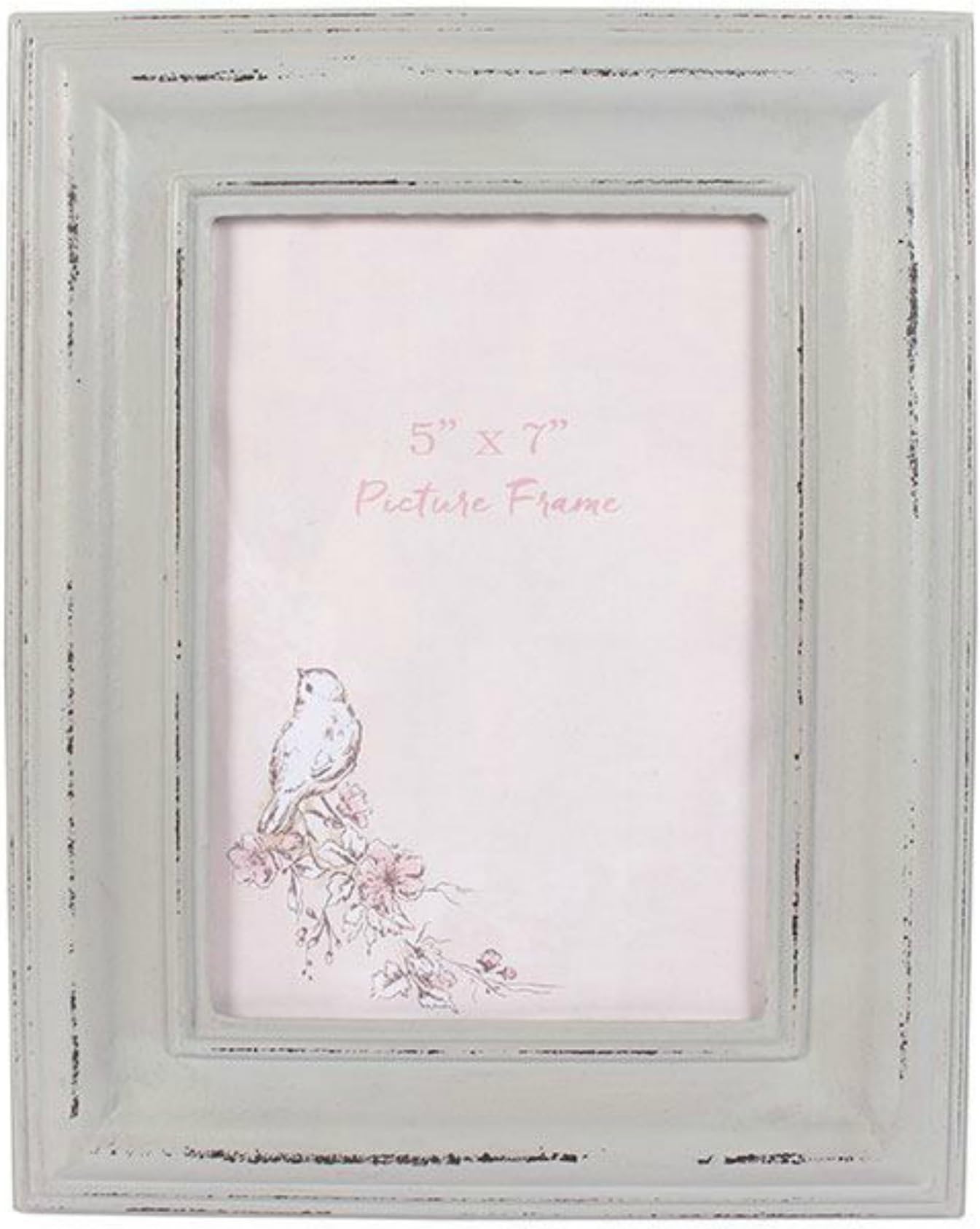 Jones Home and Gift Photo Frame Rustic Romance 5x7 Grey Shabby Chic Picture Frame