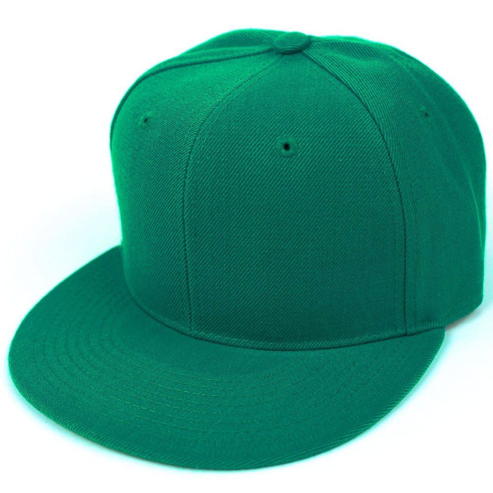 DECKY Men's Fitted Baseball Hat Cap Flat Bill Blank