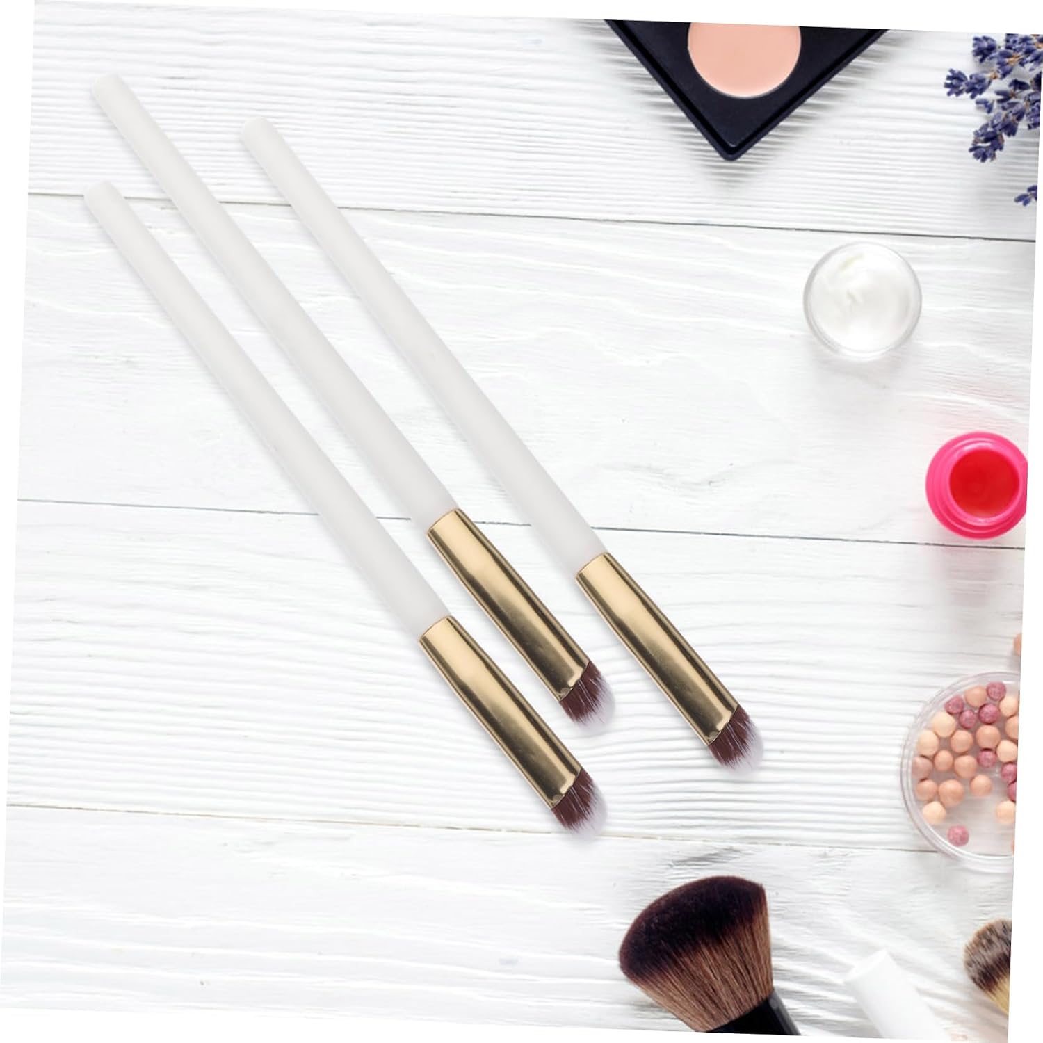 10pcs Small Angled Concealer Brushes under Eye Foundation Makeup Brush Set for Women Professional Cosmetic Face Blending and Covering
