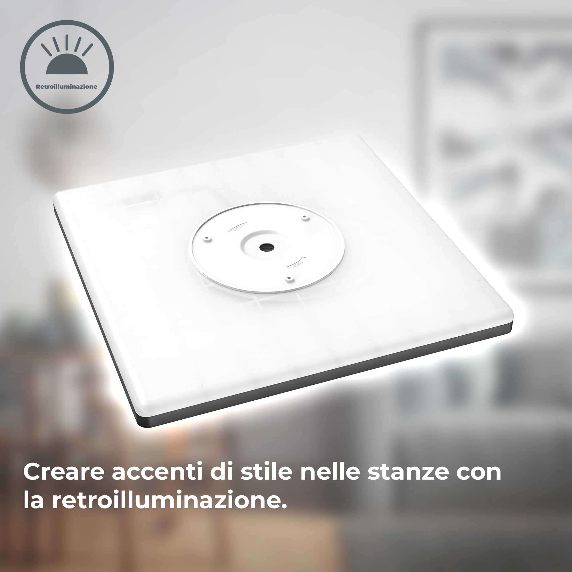 B.K.Licht - Pannello a luce indiretta, piatto, luce bianca neutra, pannello LED soffitto, pannelli led, pannelli led soffitto, 42x42x2,9 cm, nero
