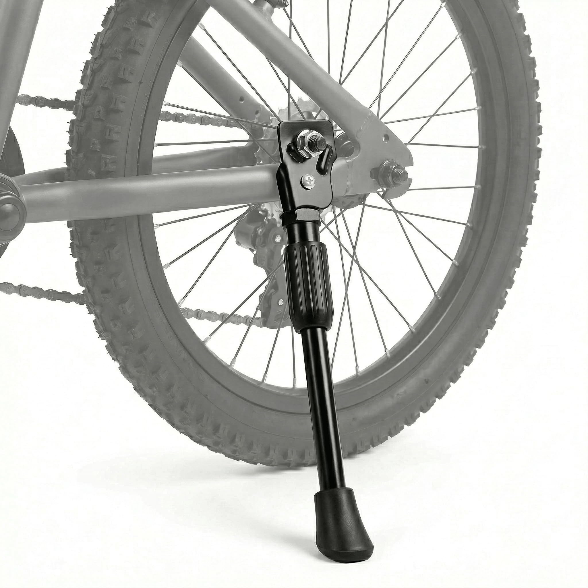 Aeutabs Verstellbarer Fahrradständer für 12-16 Zoll Kinderfahrräder, Einseitiger Seitenständer aus Kohlenstoffstahl mit Rutschfesten Pads, Einstellbare Länge - 2
