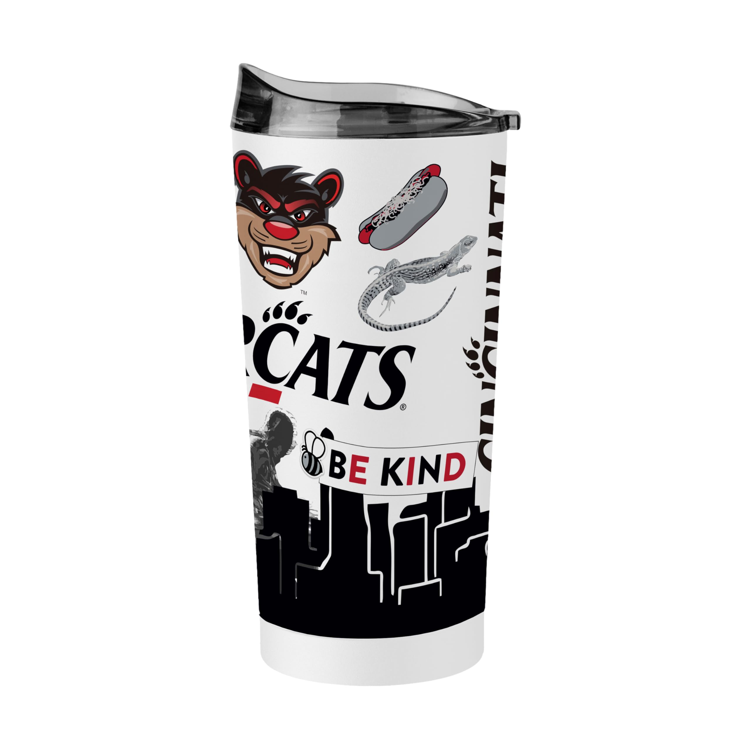 Logo Brands NCAA Native Icons 20 oz Stainless Steel Tumbler – Double Wall Vacuum Insulated