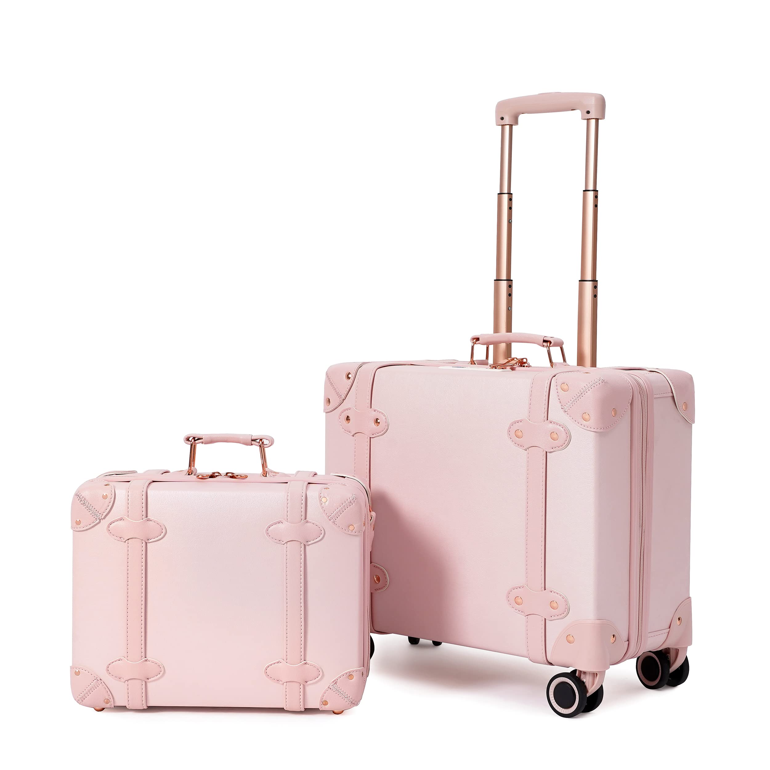 Buy Vintage Carry On Luggage with Spinner Wheels and TSA Lock