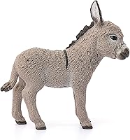 Vista 2 de Schleich Farm World, Juguetes realistas de animales de granja para niños y niñas, Figura de juguete de potro de burro para bebés, Edades 3+