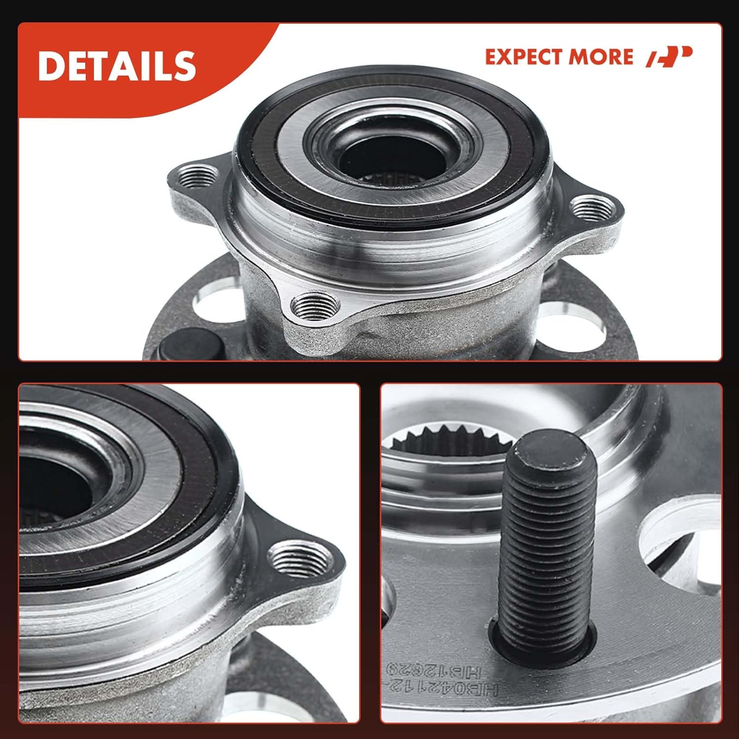 A-Premium 2 x Rear Wheel Bearing and Hub Assembly with 5-Lug Compatible with Honda Pilot 2016-2022, Passport 2019-2023, Acura MDX 2017-2020