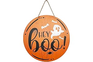 Halloween Hey Boo Sign for Front Door Decor