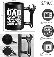 Vista 9 de Regalos novedosos para el Día del Padre, de parte de hija, hijo, esposa, niños, divertida taza de café con mango de llave inglesa para papá, regalos