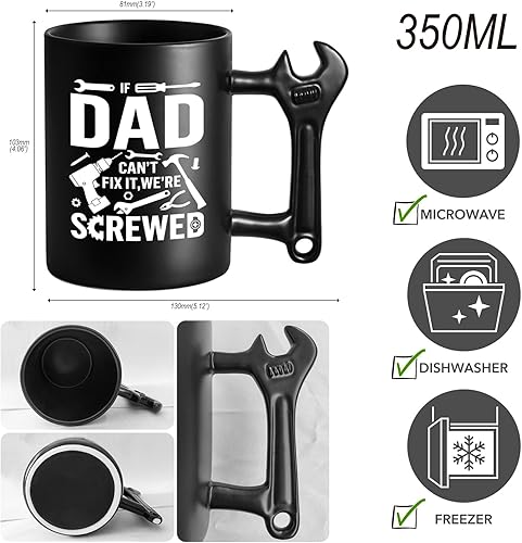 Miniatura 9 de Regalos novedosos para el Día del Padre, de parte de hija, hijo, esposa, niños, divertida taza de café con mango de llave para papá, regalos únicos