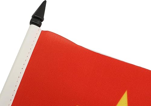 Miniatura 210 de Bandera de la bandera del Líbano de AZ, 3.9 x 5.9 in, bandera de escritorio libanesa, 5.9 x 3.9 in, barra y base de plástico negro