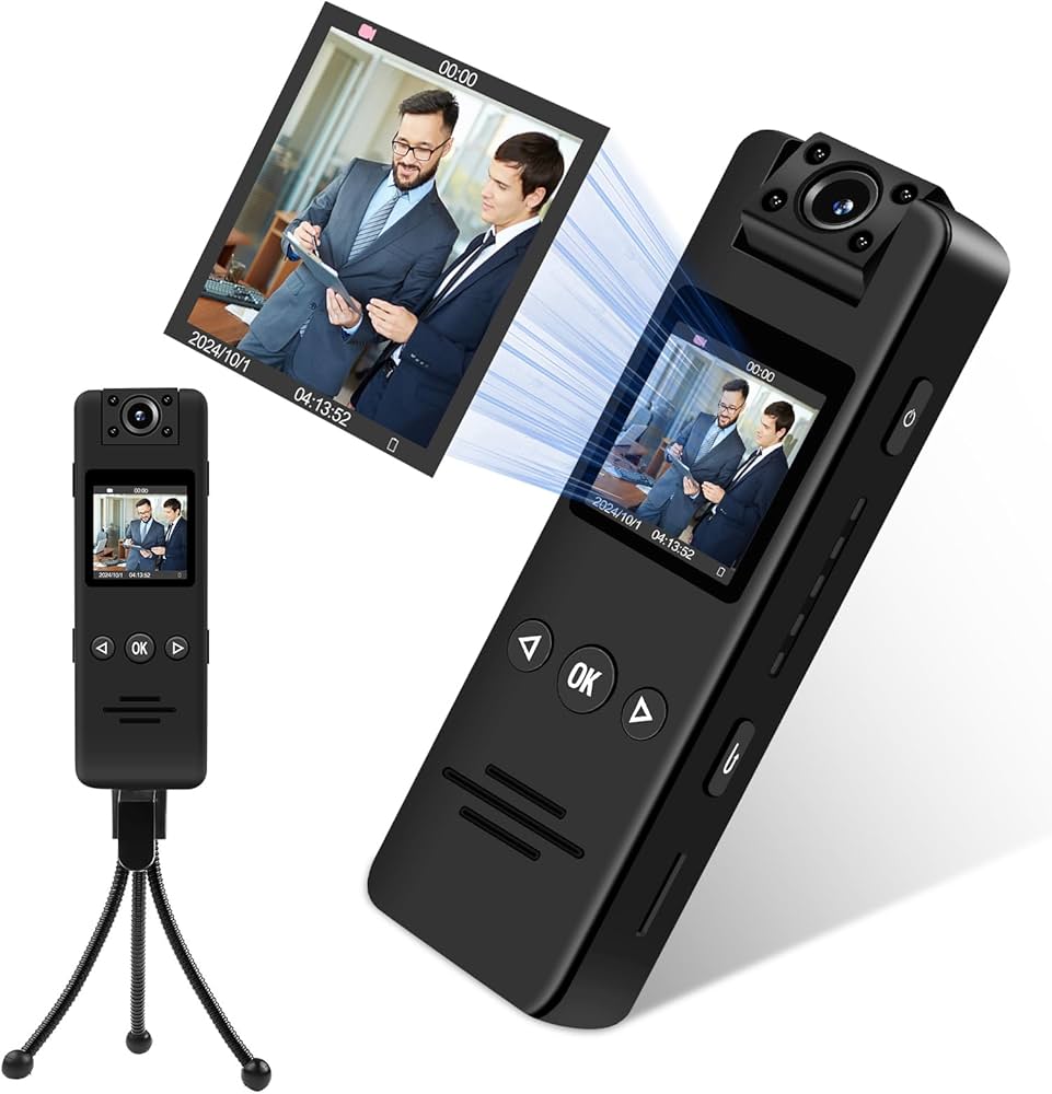 Amazon | PONAOO 小型カメラ ビデオカメラ小型 ボディカメラ小型