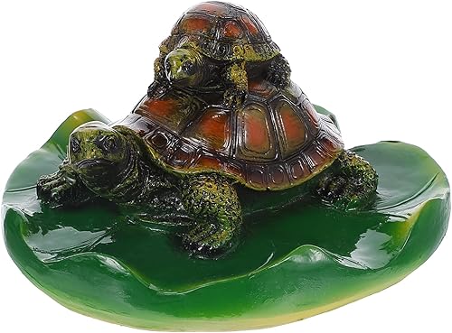 Happyyami Espuma flotante artificial de flores de loto, almohadilla de lirio artificial de tortuga, hojas de loto flotantes, almohadilla de lirio de