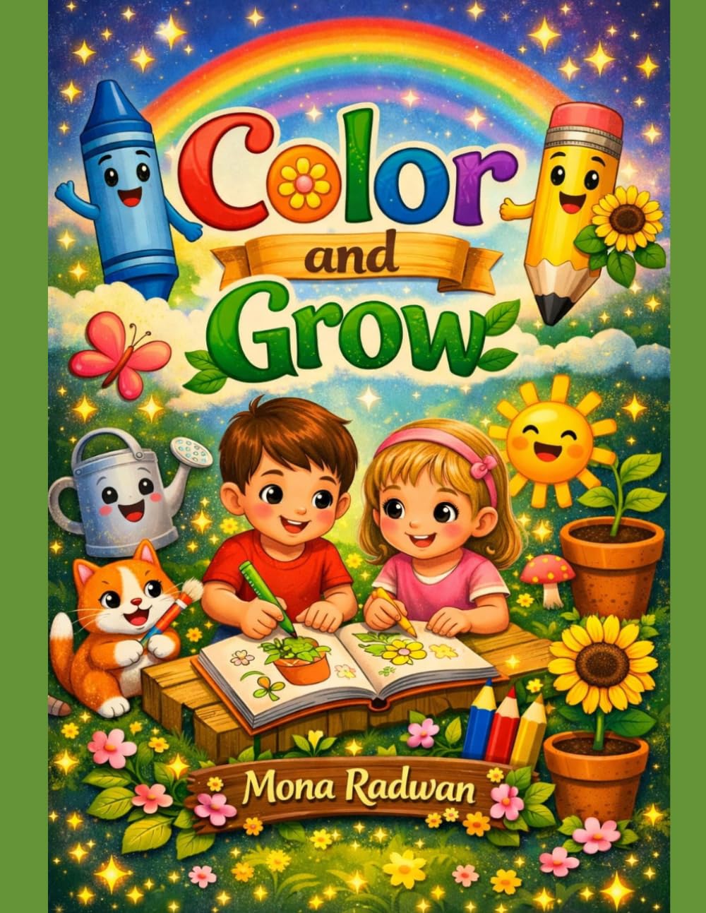 Color & Grow Mindful Choices, Positive Affirmations, and Fun Facts for Kids: Color & Grow