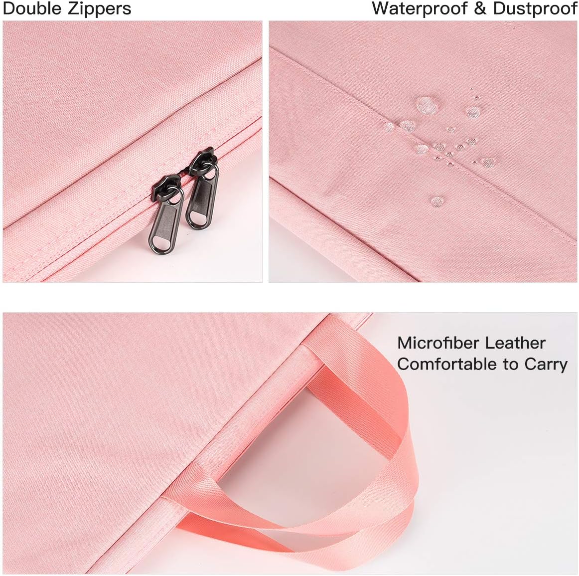 17-17.3 Inch Laptop Briefcase for Women Ladies Bag with Organizer for New HP Envy 17.3, Dell Inspiron 17/Dell G3 G7 17.3, Lenovo Ideapad 330 L340 17.3, TUF 17.3, MSI GS75 GL75 GF75 17.3" Case, Pink - Image 5