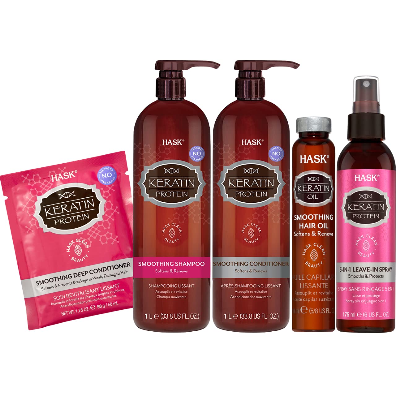Buy Hask Keratin Protein Smoothing Therapy Hair Care Set & Kit PACK
