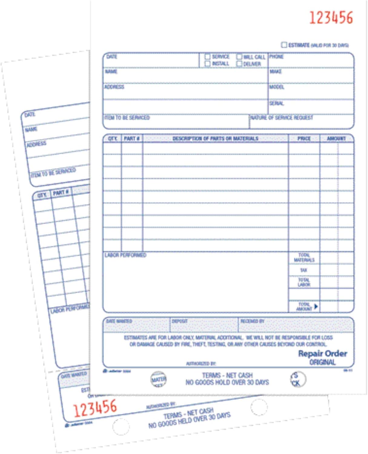 Repair forms 