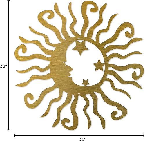 Miniatura 7 de Riverside Designs Wacky - Arte de pared de metal con luna solar, decoración de acero para exteriores, resistente y resistente al agua, fabricado en