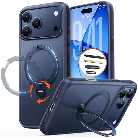 TORRAS Q3 Spin for iPhone 17 Pro Max Case with 360 Magnetic Stand Camera Control Fit for MagSafe