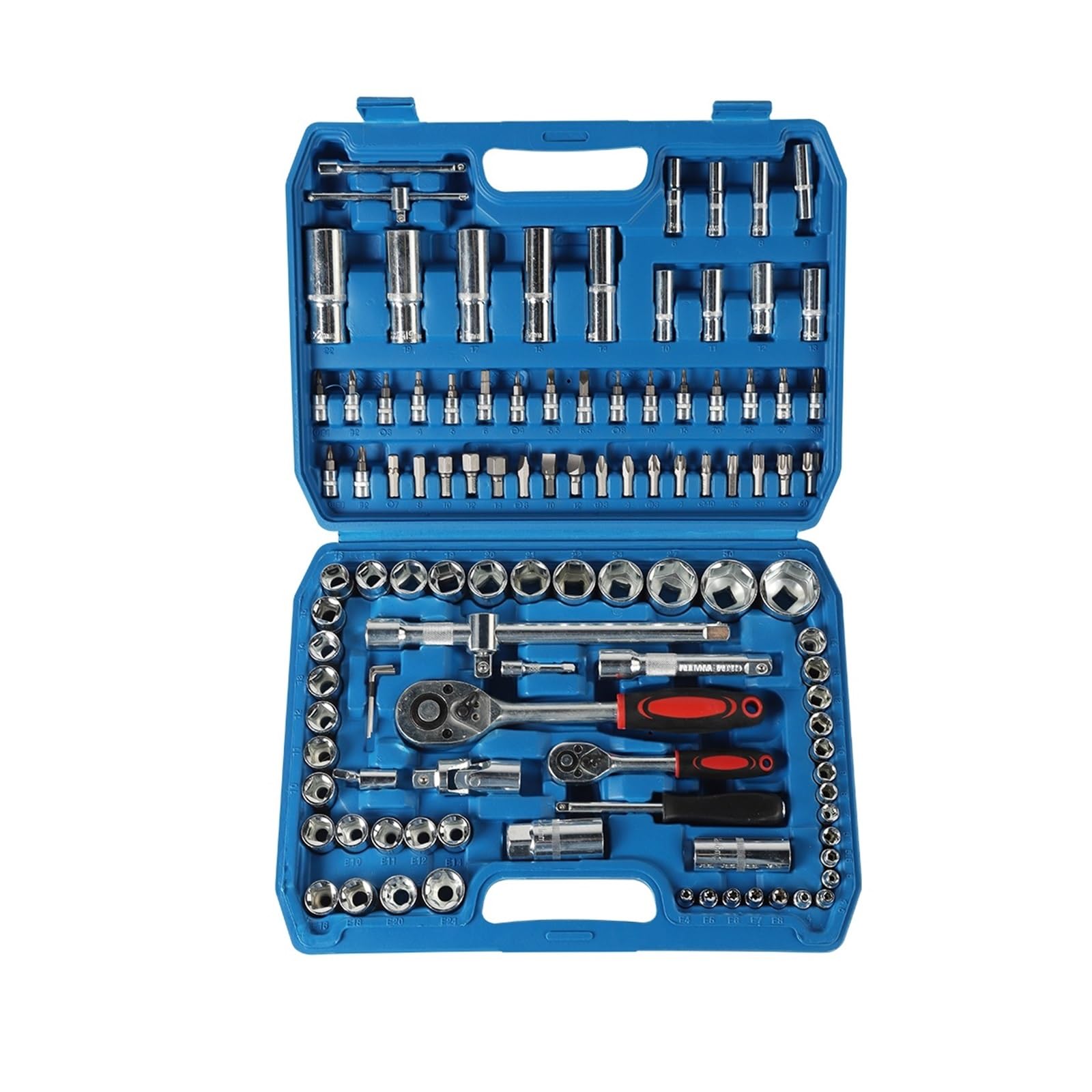 Vbhdte 108Pcs Blue Type Tool Box For Home Ratchet Socket Wrench Set 108Pcs Car Repair Tool Sets Ratchet Torque Wrench Combo Kit Ratchet Spanner Screwdriver Bits(108Pcs Blue Type)