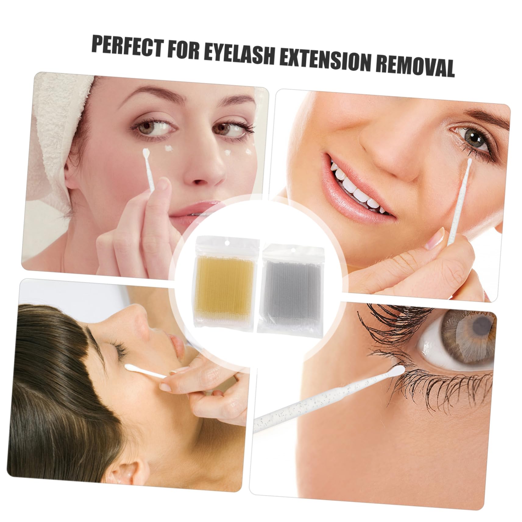 VICASKY 200pcs Disposable Cotton Swabs for Sensitive Skin Eyelash Cleaning Rods for Makeup Eyebrow Tattooing Tools Gentle Sanitary for Travel