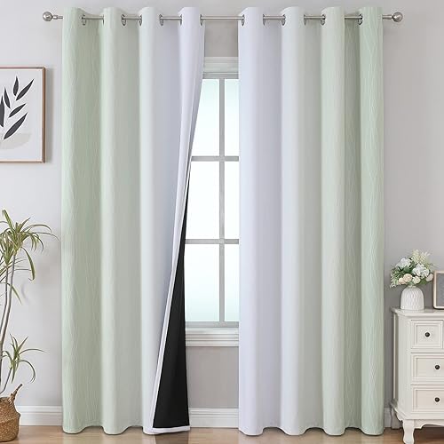 Estelar Textiler - Cortinas blackout de color degradado, 2 paneles de cortina para habitación y sala, cortinas térmicas con bloqueo total de luz,