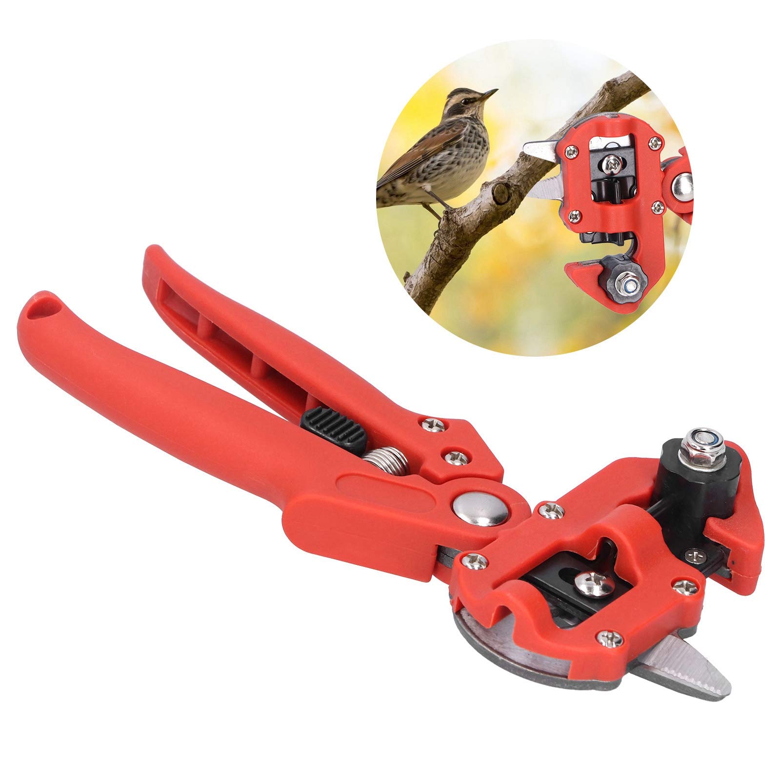Wakects Set di Strumenti per Innesto da Giardino, Uso Simultaneo, Set Completo, Ideale per Professionisti, con Materiale ABS, per l'Innesto di Giardinaggio (rosso)
