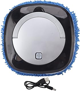 Robot para Fregar Pisos, Máquina Automática para Fregar Pisos, Robot Inalámbrico para Fregar Pisos de Alta Eficiencia, Robots para Fregar Automáticamente con Aspiradora con Tanque de Agua(Plata)