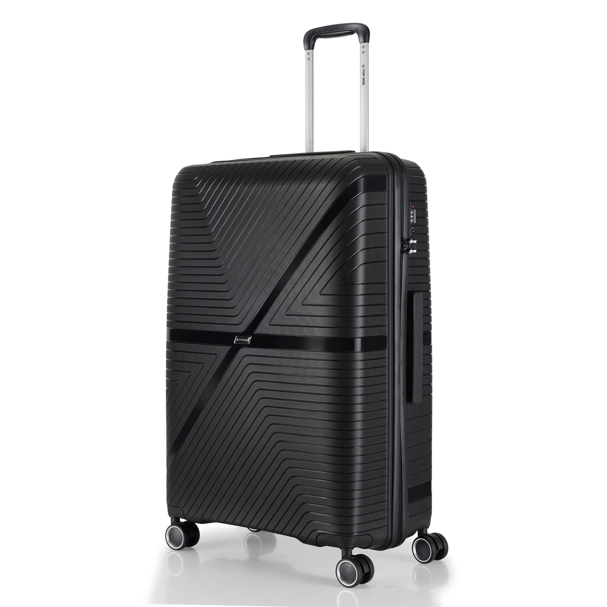 Nasher Miles Axis 75 Cm 28 Inch Polypropylene Hard-Sided 4 Wheels Spinner Check-in Luggage Trolley Bag (Black)-image-6