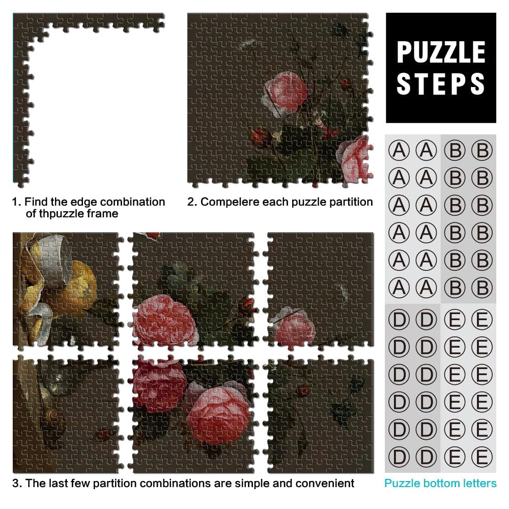 Blumenstillleben Puzzle 2000 Teile für Erwachsene Anspruchsvoll, Aber lustig und humorvoll Verbessern Sie das Gedächtnis 70x100cm