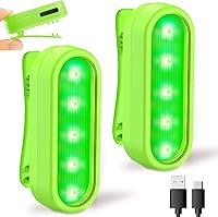 Vista 1 de Luces LED de seguridad para bicicleta, luz trasera de bicicleta rojo/verde, linterna de seguridad trasera de bicicleta, recargable por USB C, 4