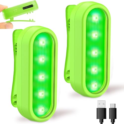Luces LED de seguridad para bicicleta, luz trasera de bicicleta rojo/verde, linterna de seguridad trasera de bicicleta, recargable por USB C, 4
