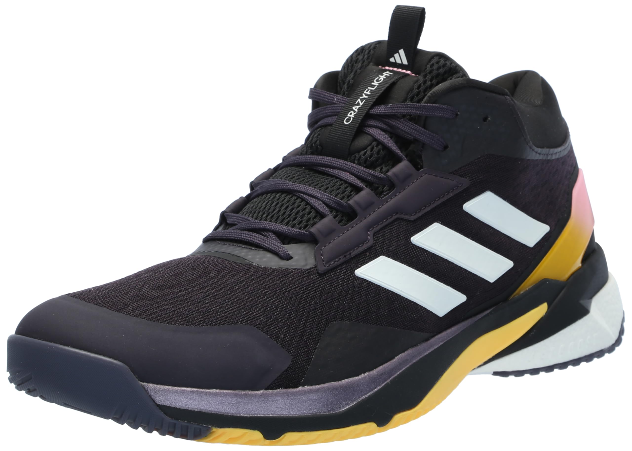 adidas Women's Crazyflight 5 Mid Indoor Sneaker, Aurora Black/Zero