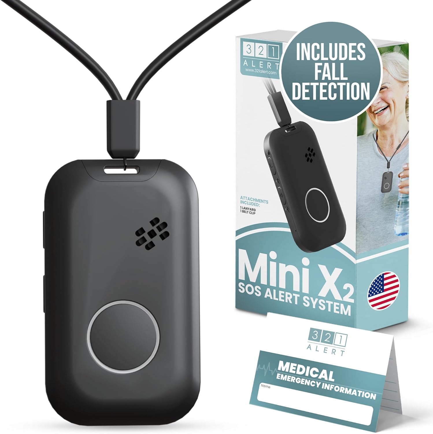 Medical Alert System for Seniors with Fall Detection -GPS 4G LTE Cellular SOS Alert System, 24/7 Monitoring – Freedom & Safety Anywhere – Call to Activate – Elderly Life Alert Necklace (Mini X2) Medical Alert System for Seniors with Fall Detection -GPS 4G LTE Cellular SOS Alert System, 24/7 Monitoring – Freedom & Safety Anywhere – Call to Activate – Elderly Life Alert Necklace (Mini X2)