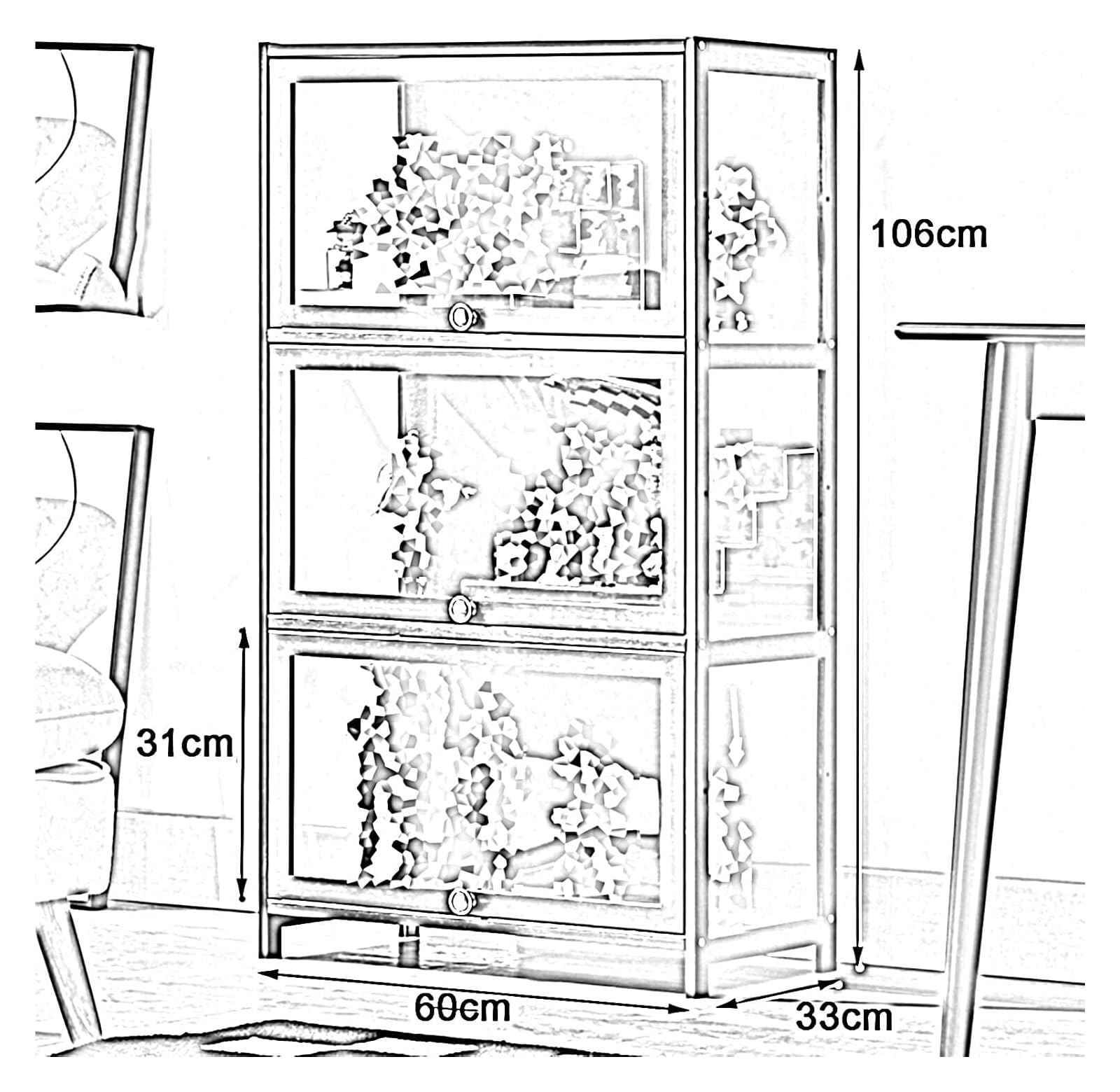 Transparente Estantes Acrílico Vitrina For Colección, Vitrina De Suelo For Sala De Estar Con Puertas Abatibles De Acrílico, Estante Organizador De Almacenamiento De Libros De Juguetes Coleccionables(