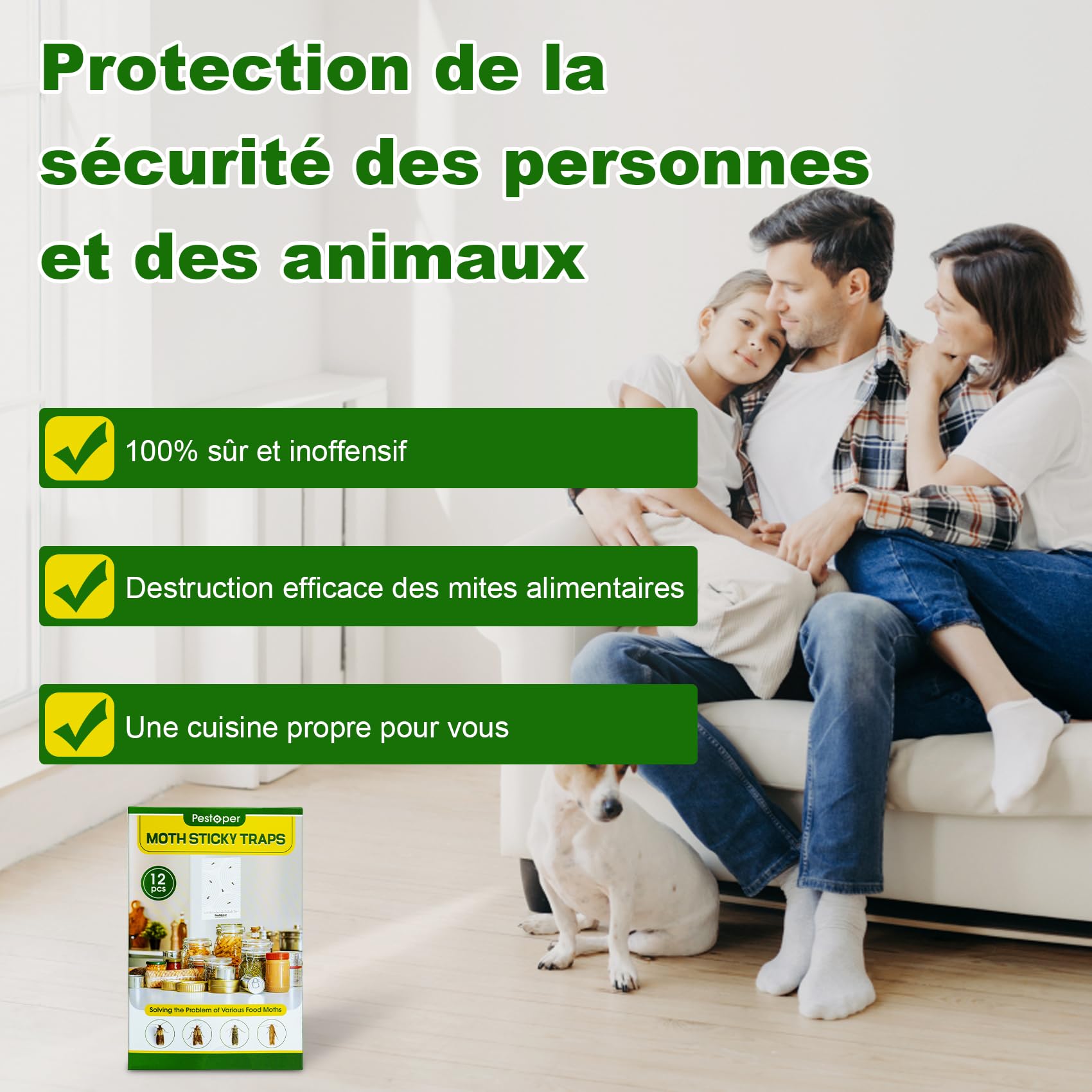 Anti Mites Alimentaires 12 Pièces Piège Alimentaire avec Attrait pour Cuisine Garde-Manger