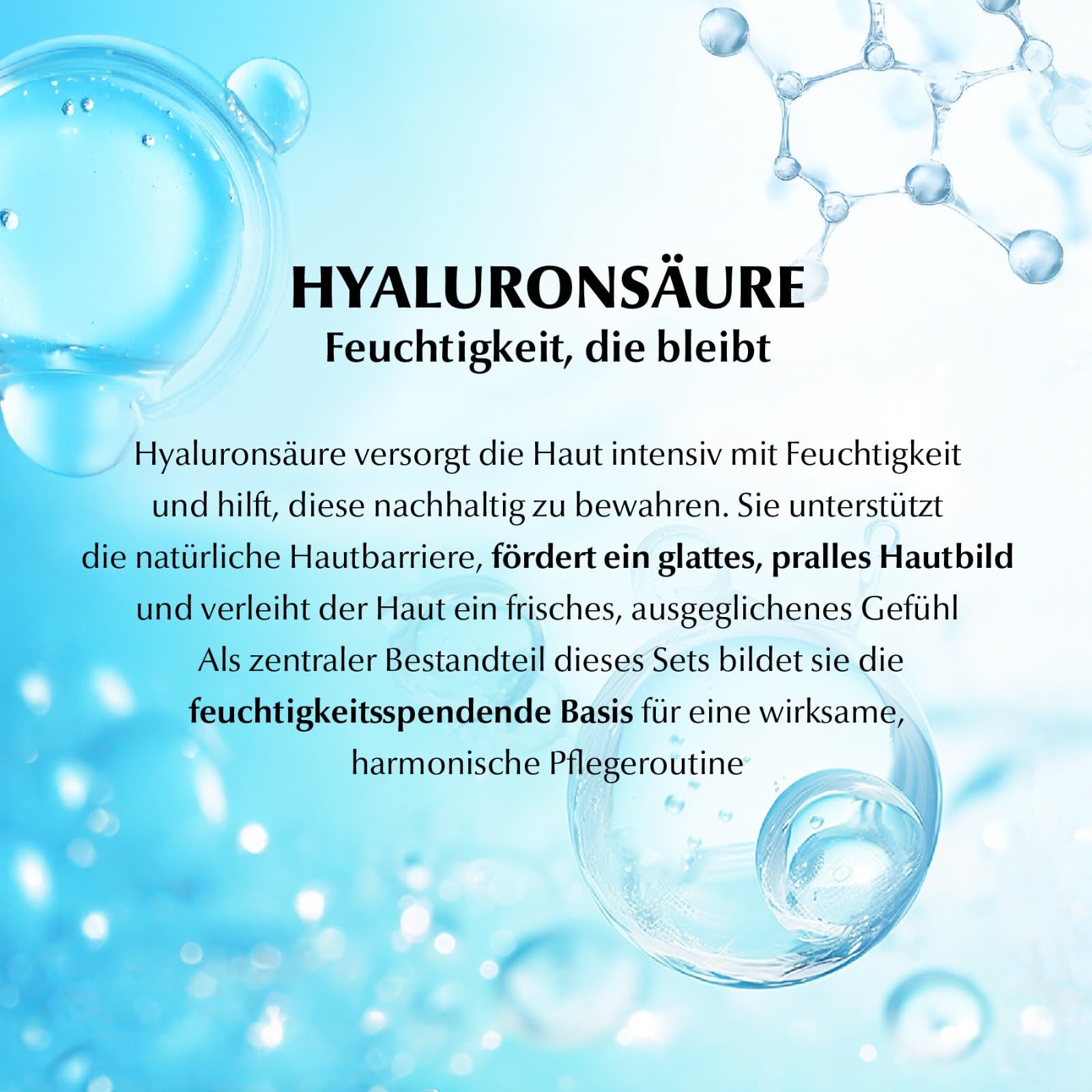 Hyaluronsäure Gesichtspflege Set 5-teilig - Anti-Falten Hautpflege mit Serum, Tagescreme, Nachtcreme, Reinigungsgel, Toner + SPF 50 Sonnenschutz - Anti-Aging, Hautpflege Hyaluronic Acid Geschenkset