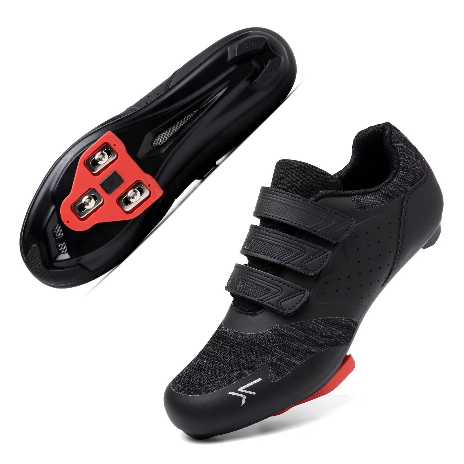 Męskie damskie buty rowerowe kompatybilne z Peloton Mountain Road Bike i SPD Look Delta Cleats idealne do butów do jazdy na rowerze z klipsem, do użytku wewnątrz i na zewnątrz, B Czarny, 46/47 EU