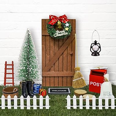 Sponsored Ad - 18PCS WILDPARTY Miniature Tiny Wooden Fairy Door for Wall Elf Door Tooth Fairy Doors and Accessories Fairy ...